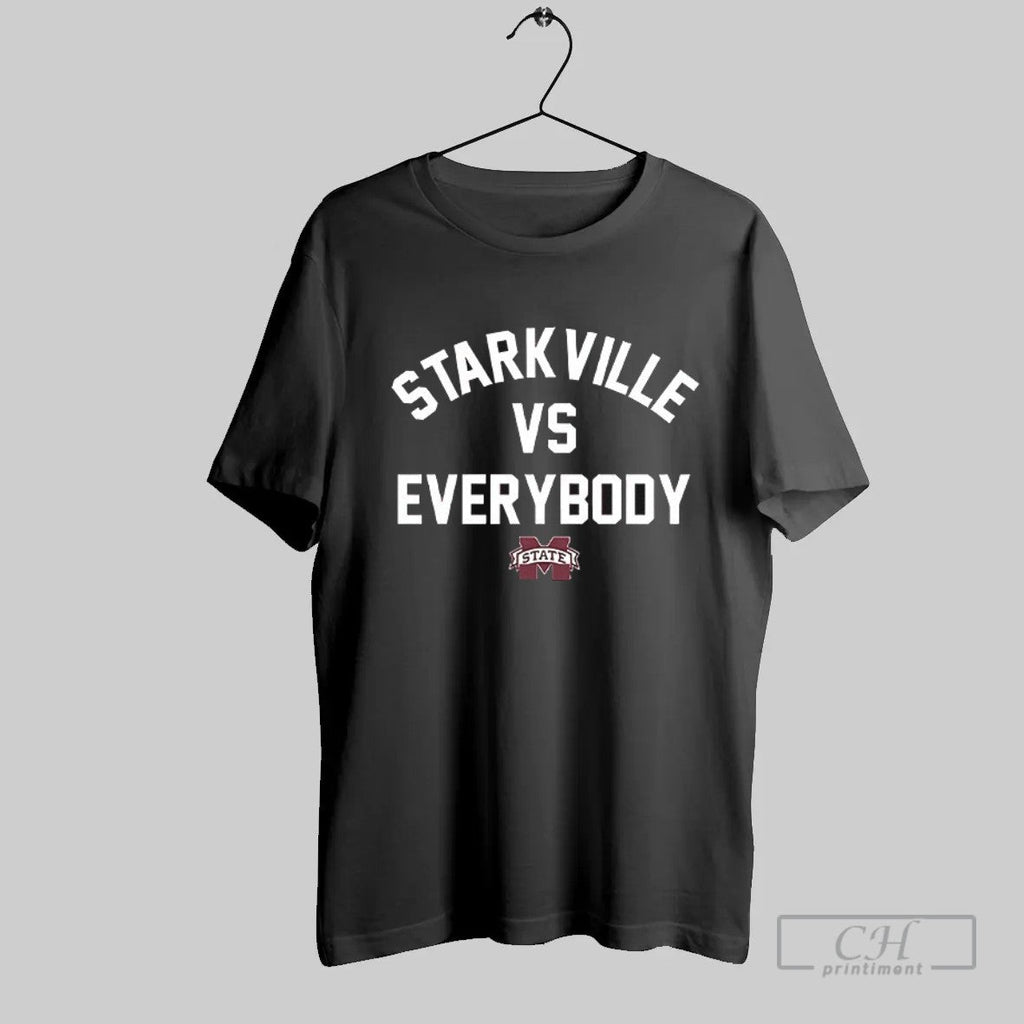 Official Mississippi State Bulldogs Starkville Vs Everybody T Shirt Unisex T-shirt, Sweatshirt, Hoodie, Long Sleeve Tee - T-Shirt, Sweatshirt, Hoodie