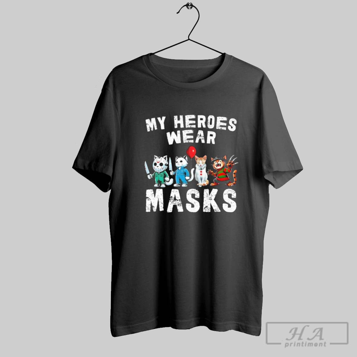 Official My Heroes Wear Masks Halloween Shirt Unisex T-shirt, Sweatshirt, Hoodie, Long Sleeve Tee - T-Shirt, Sweatshirt, Hoodie