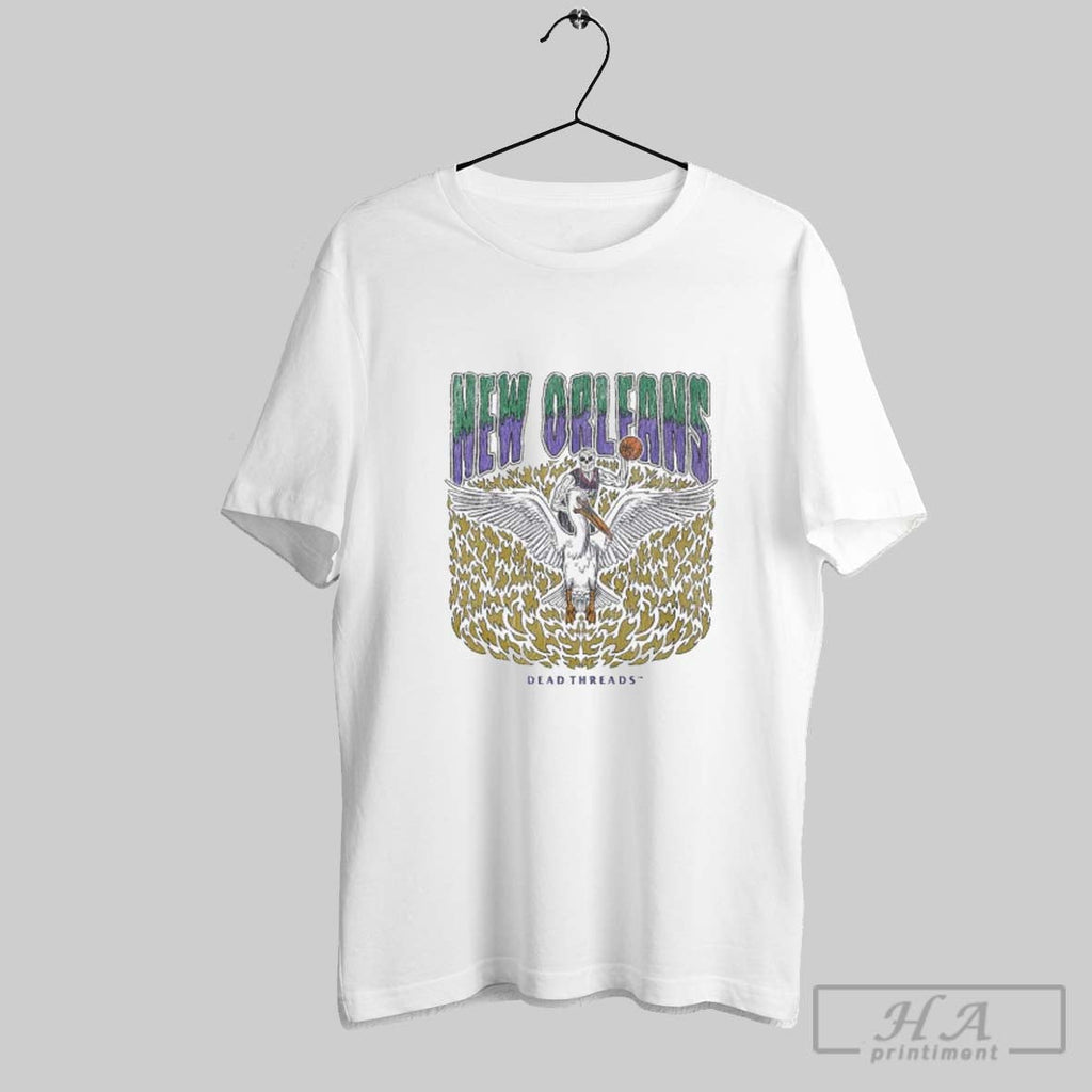 Official New Orleans Pelicans Basketball Dt Skeleton Unisex T-shirt, Sweatshirt, Hoodie, Long Sleeve Tee - T-Shirt, Sweatshirt, Hoodie