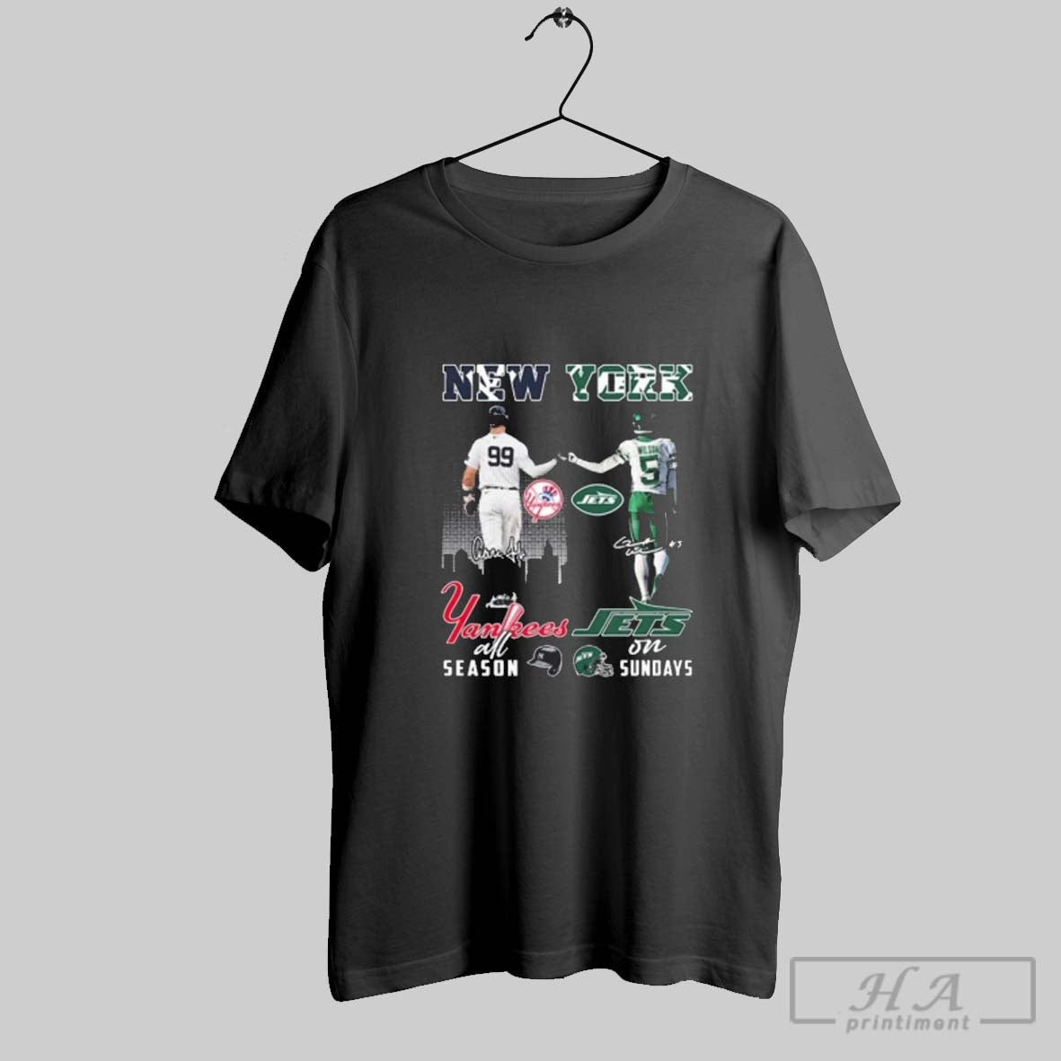 Official New York Yankees Aaron Judge All Season And New York Jets Wilson On Sunday Unisex T-shirt, Sweatshirt, Hoodie, Long Sleeve Tee - T-Shirt, Sweatshirt, Hoodie