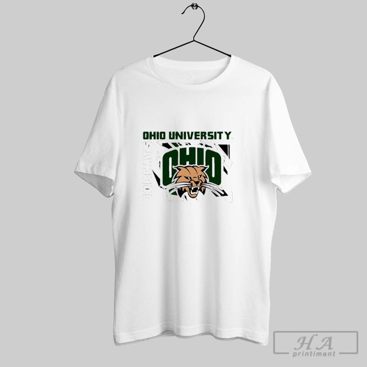 Official Nice Ohio University Bobcats Ohio Bobcat Head Abstract Posters White Unisex T-shirt, Sweatshirt, Hoodie, Long Sleeve Tee - T-Shirt, Sweatshirt, Hoodie