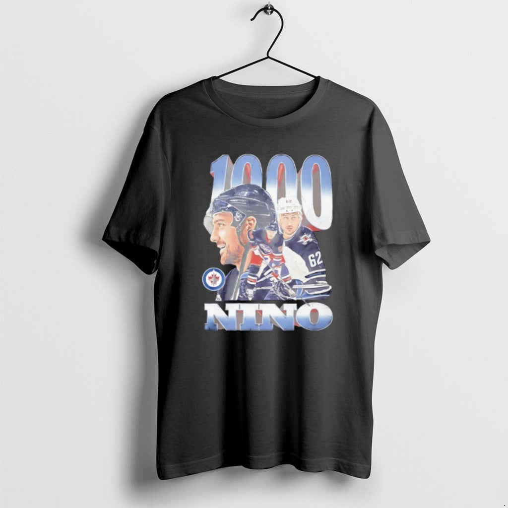 Official Nino Niederreiter Winnipeg Jets 1000 Games T-Shirts, Hoodie, Sweatshirt - T-Shirt, Sweatshirt, Hoodie