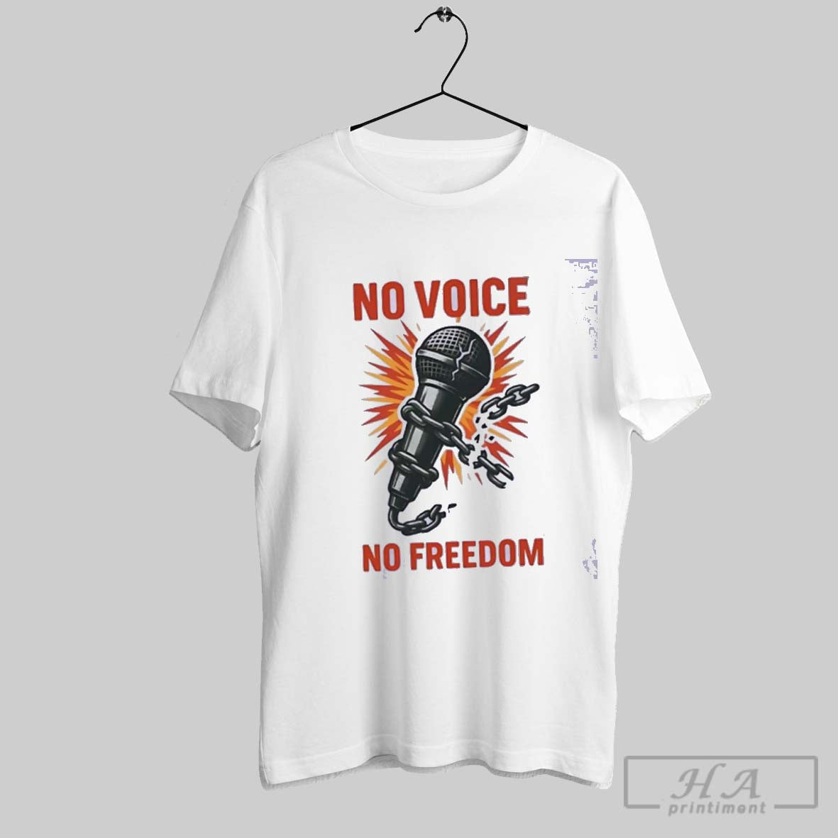 Official No Voice No Freedom Unisex T-shirt, Sweatshirt, Hoodie, Long Sleeve Tee - T-Shirt, Sweatshirt, Hoodie