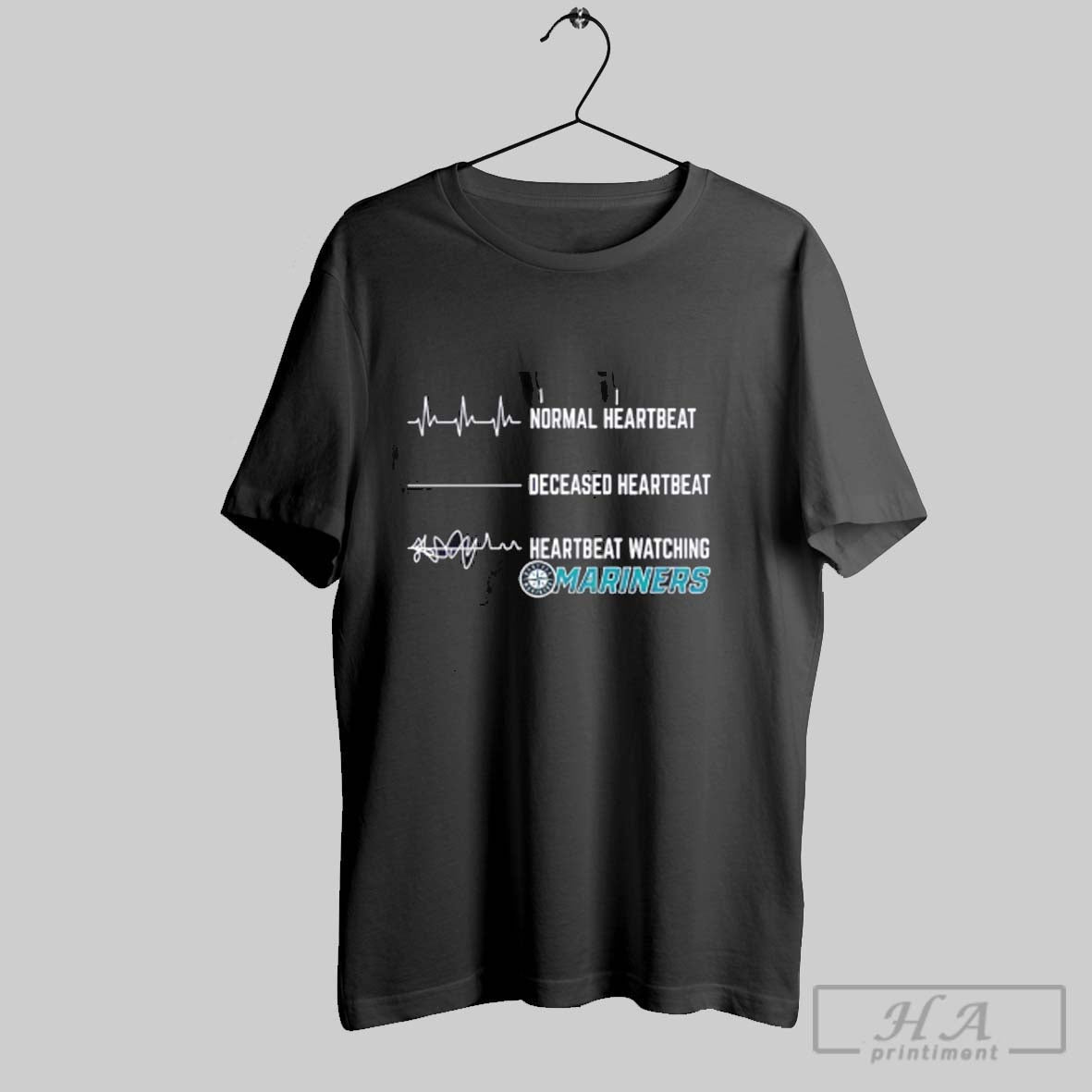 Official Normal Heartbeat Deceased Heartbeat Heartbeat Watching Mariners Unisex T-shirt, Sweatshirt, Hoodie, Long Sleeve Tee - T-Shirt, Sweatshirt, Hoodie