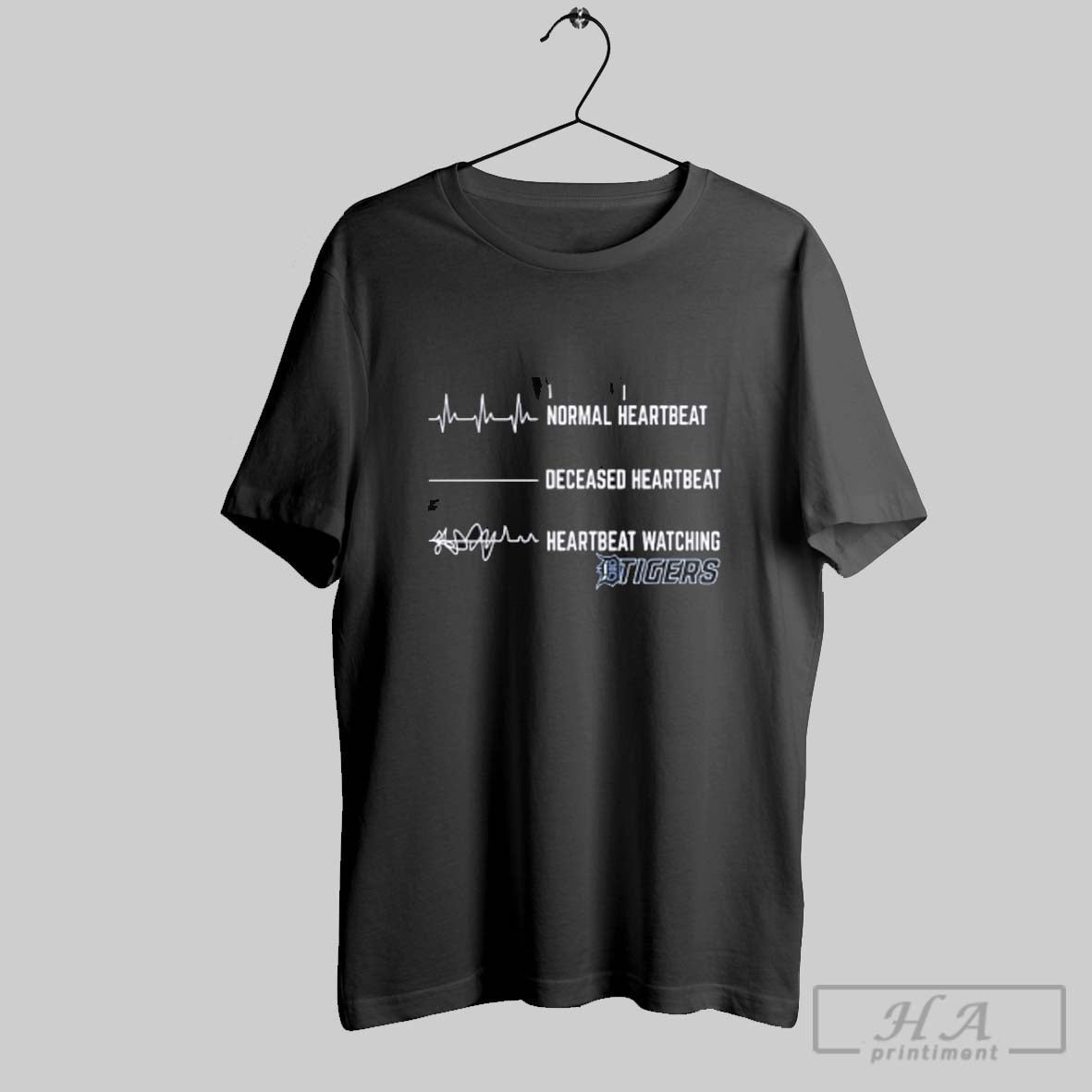 Official Normal Heartbeat Deceased Heartbeat Heartbeat Watching Tigers Unisex T-shirt, Sweatshirt, Hoodie, Long Sleeve Tee - T-Shirt, Sweatshirt, Hoodie