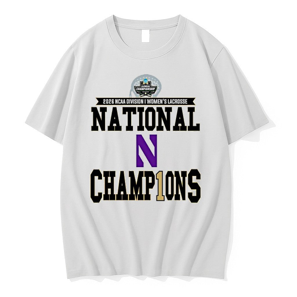 Official Northwestern Wildcats 2026 Ncaa Division I Womens Lacrosse National Champions Unisex T-shirt, Sweatshirt, Hoodie, Long Sleeve Tee - T-Shirt, Sweatshirt, Hoodie