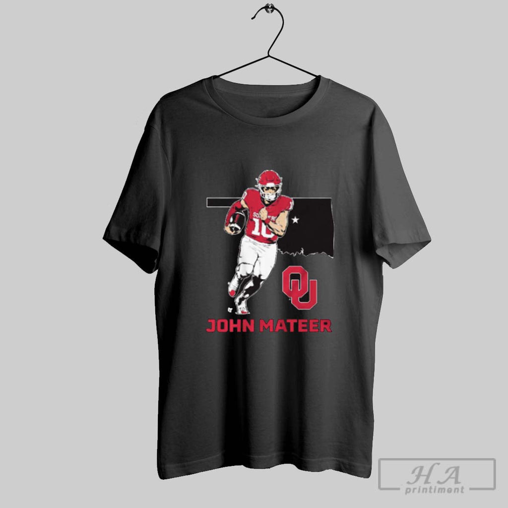 Official Oklahoma Sooners Football Ncaa John Mateer State Star Unisex T-shirt, Sweatshirt, Hoodie, Long Sleeve Tee - T-Shirt, Sweatshirt, Hoodie