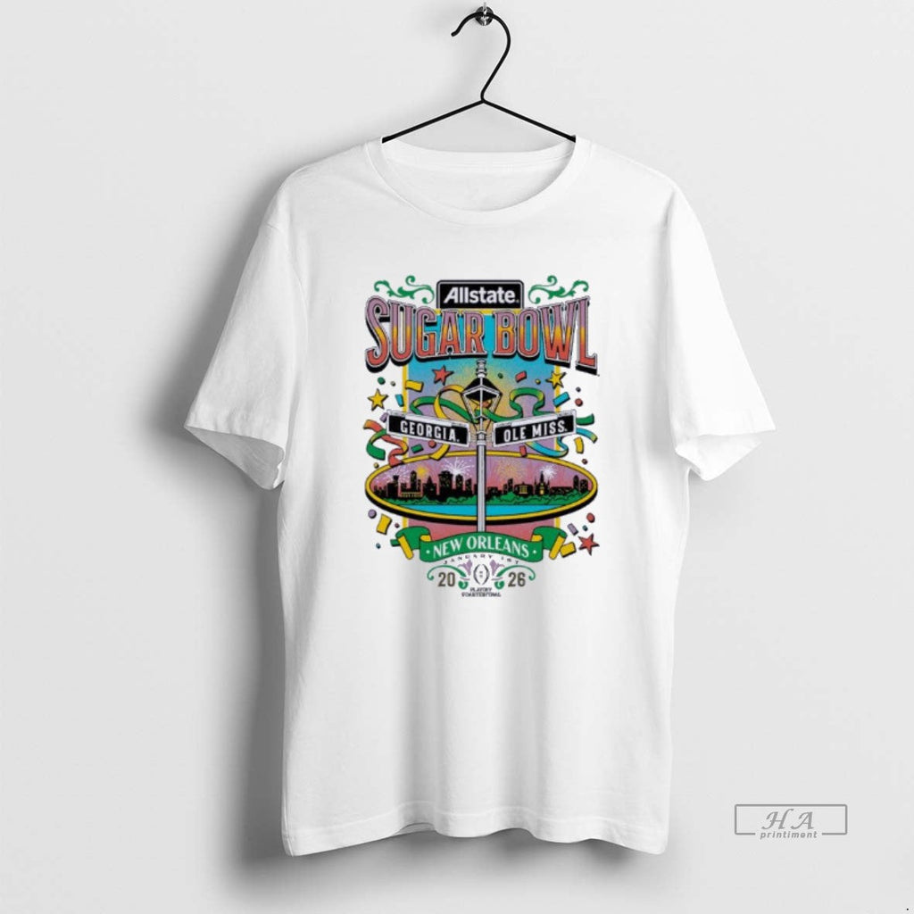Official Ole Miss Vs Georgia 2026 Allstate Sugar Bowl Nola T-Shirts, Hoodie, Sweatshirt - T-Shirt, Sweatshirt, Hoodie