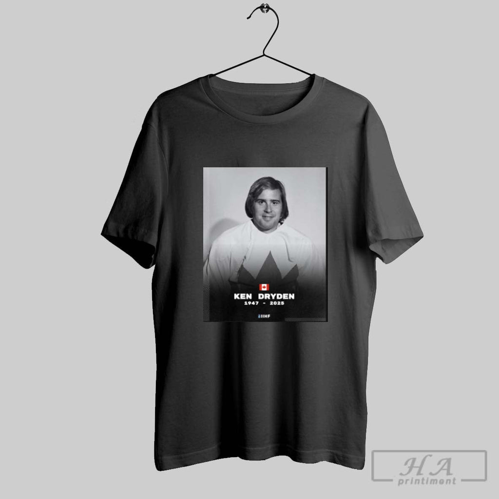 Official One Of Hockeys All Time Greats Rest In Peace Ken Dryden 1947 2025 Poster Unisex T-shirt, Sweatshirt, Hoodie, Long Sleeve Tee - T-Shirt, Sweatshirt, Hoodie