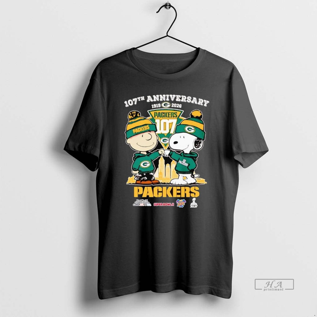 Official Peanuts 107th Anniversary 1919 2026 Green Bay Packers T-Shirts, Hoodie, Sweatshirt - T-Shirt, Sweatshirt, Hoodie