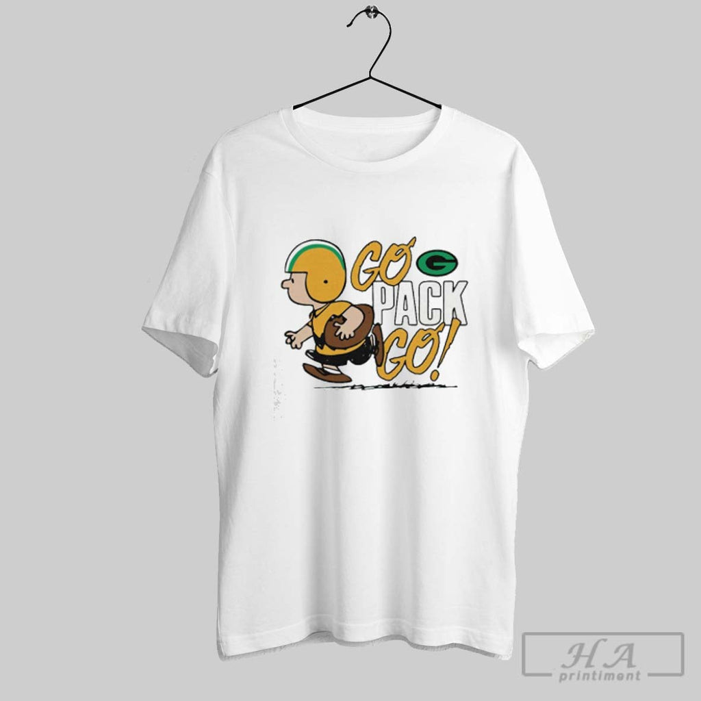 Official Peanuts X Green Bay Packers Go Pack Go Unisex T-shirt, Sweatshirt, Hoodie, Long Sleeve Tee - T-Shirt, Sweatshirt, Hoodie