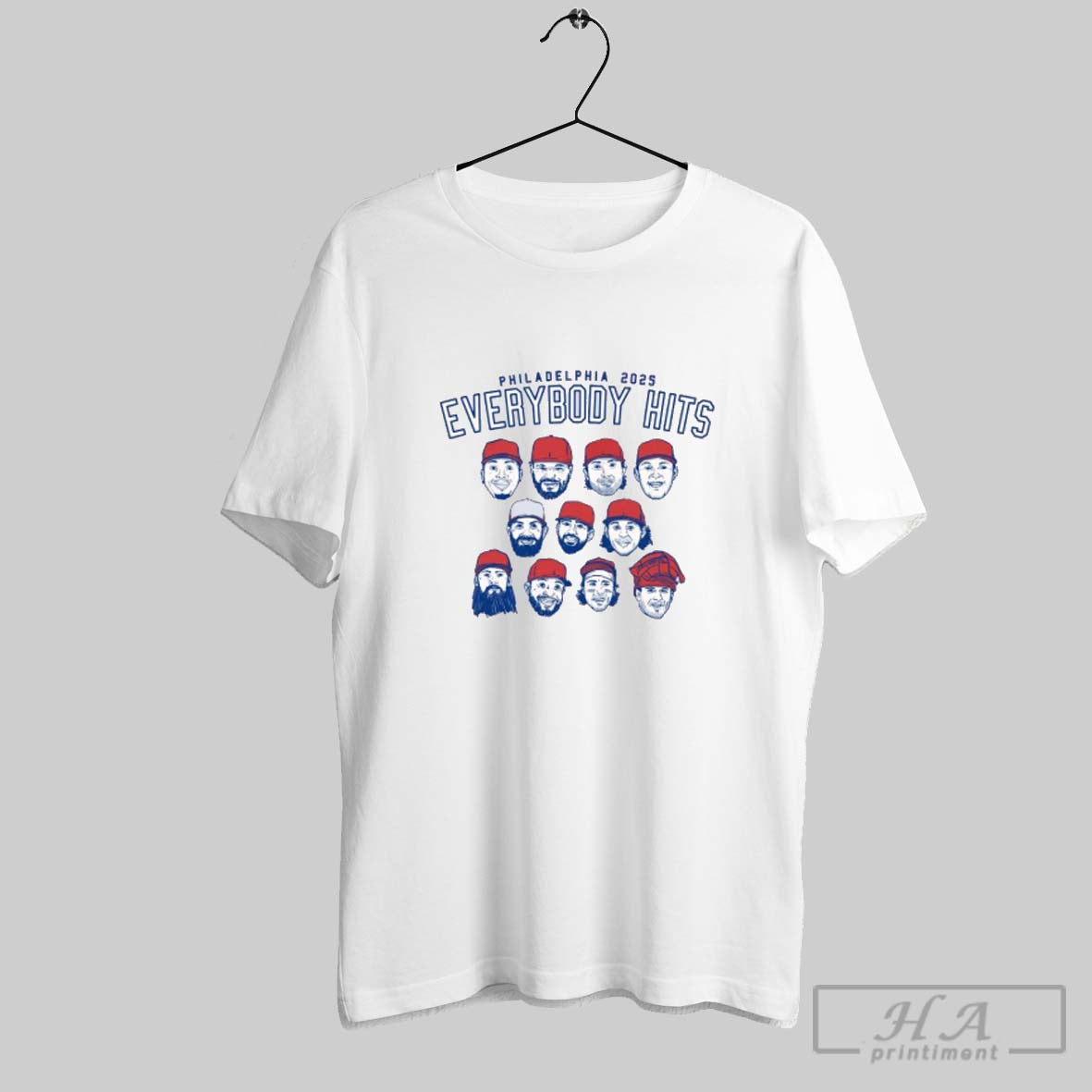 Official Philadelphia Phillies 2025 Everybody Hits Shirt Unisex T-shirt, Sweatshirt, Hoodie, Long Sleeve Tee - T-Shirt, Sweatshirt, Hoodie