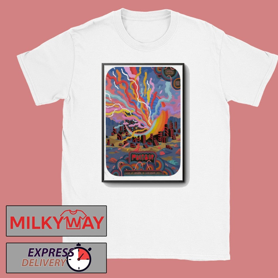 Phish At Sphere In Las Vegas NV On Apr 23-24 2026 Poster shirt Unisex T-shirt, Sweatshirt, Hoodie, Long Sleeve Tee - T-Shirt, Sweatshirt, Hoodie