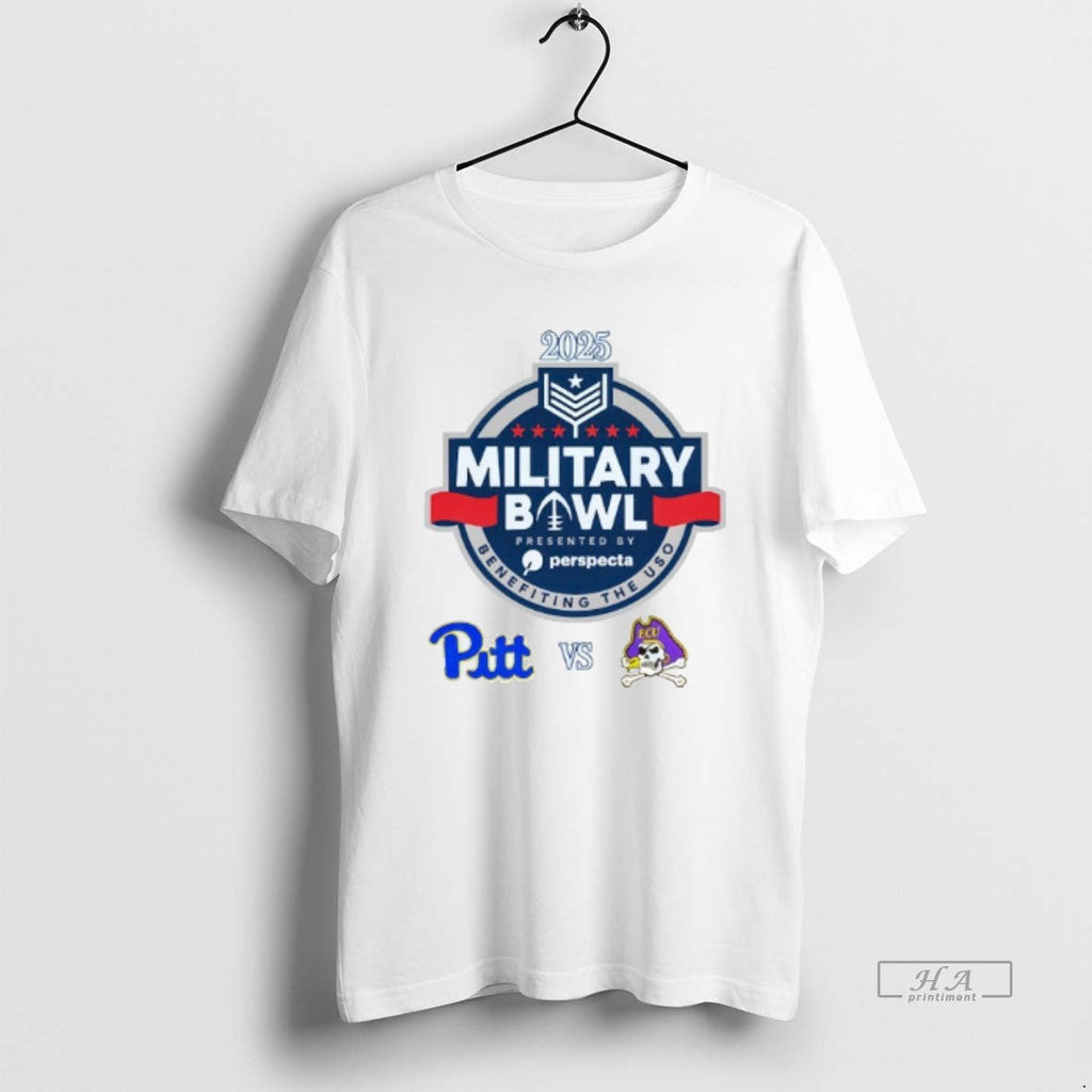Official Pittsburgh Panthers Vs East Carolina Pirates 2025 Military Bowl White T-Shirts, Hoodie, Sweatshirt - T-Shirt, Sweatshirt, Hoodie