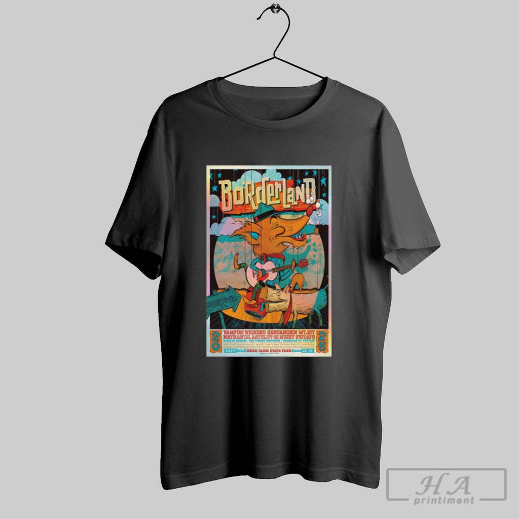 Official Poster Borderland Festival September 2025 E Aurora New York Foil Knox Farm State Park - T-Shirt, Sweatshirt, Hoodie