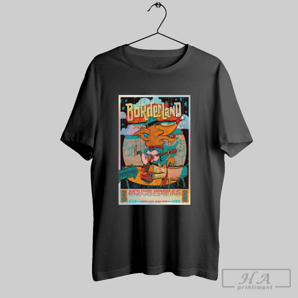 Official Poster Borderland Festival September 2025 E Aurora New York Foil Knox Farm State Park - T-Shirt, Sweatshirt, Hoodie