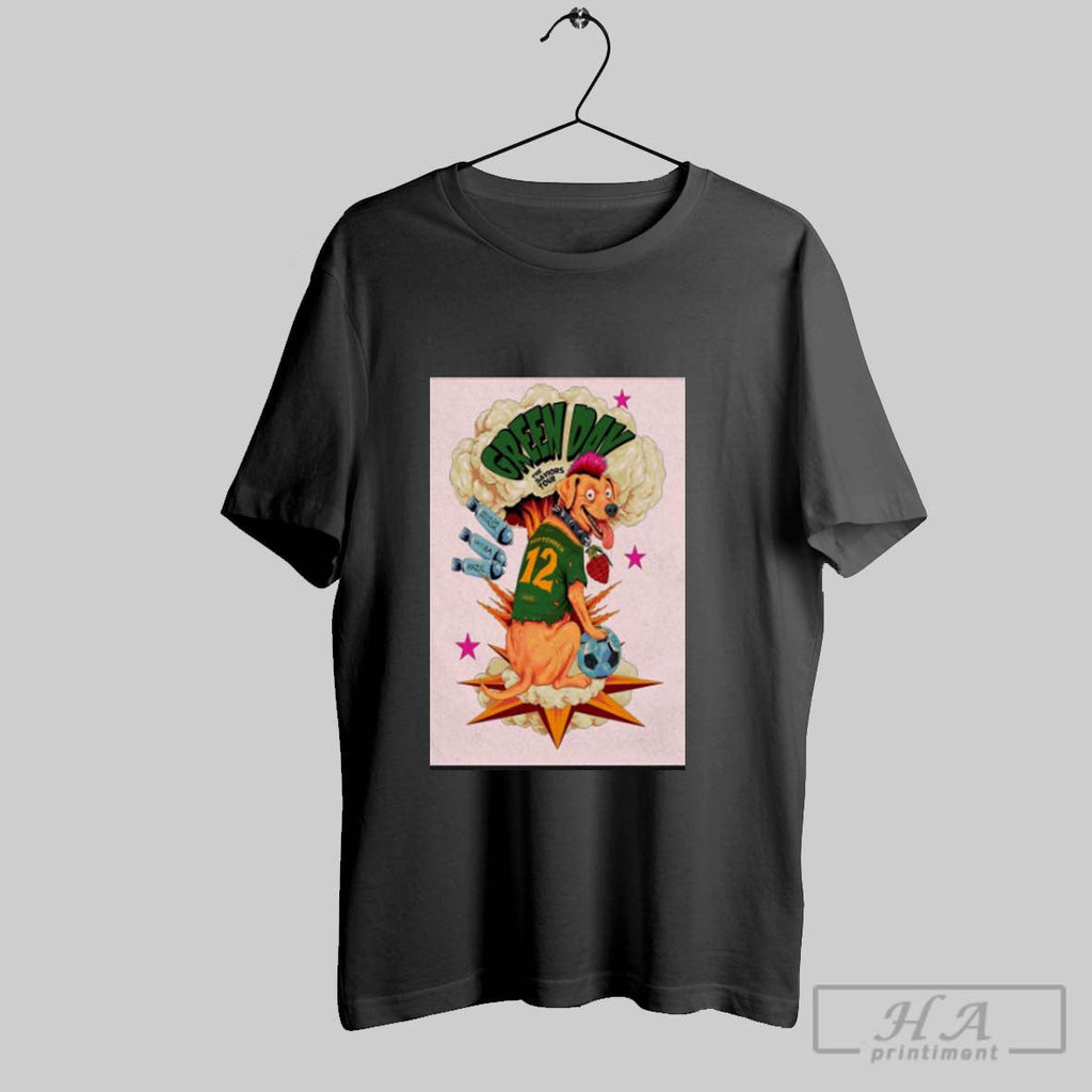 Official Poster Green Day The Saviors Tour September 12 2025 Curitiba Brazil Unisex T-shirt, Sweatshirt, Hoodie, Long Sleeve Tee - T-Shirt, Sweatshirt, Hoodie