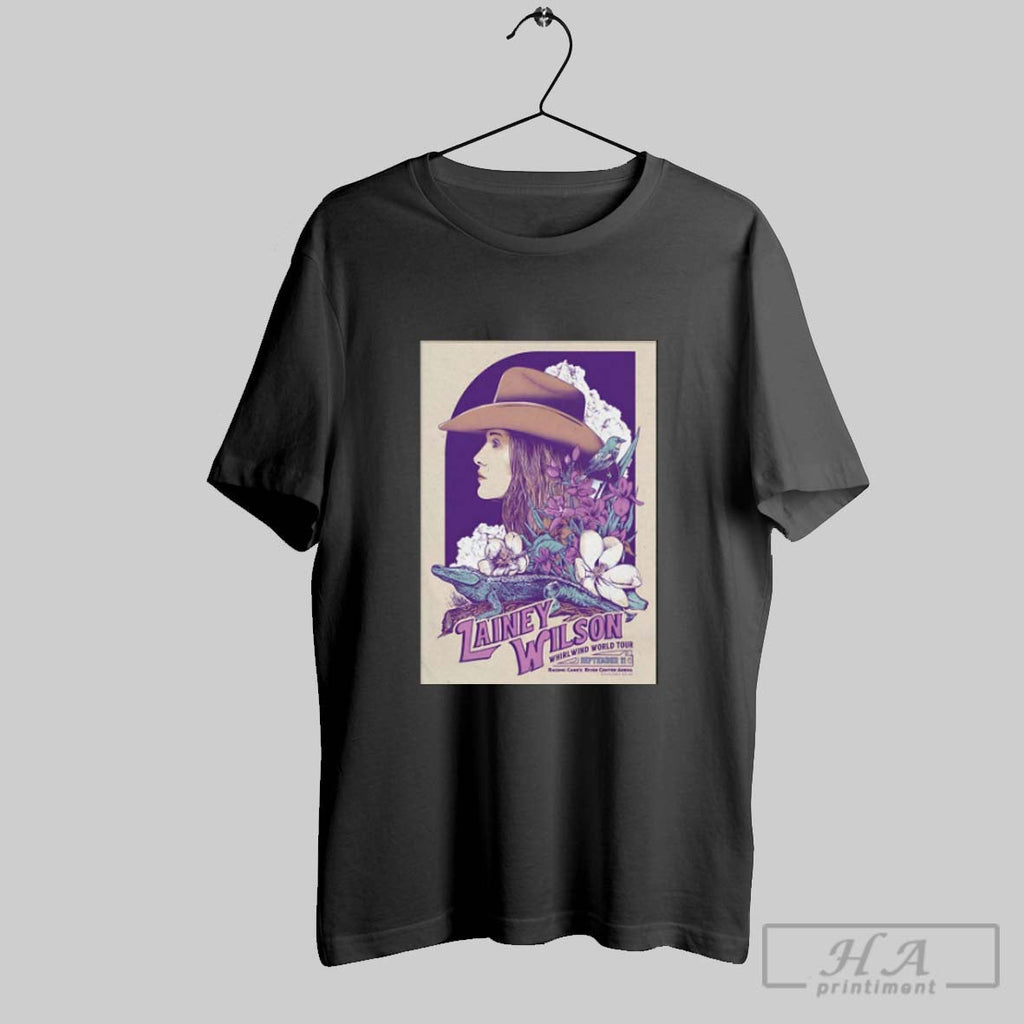 Official Poster Lainey Wilson Whirlwind World Tour September 11 2025 In Baton Rouge La Unisex T-shirt, Sweatshirt, Hoodie, Long Sleeve Tee - T-Shirt, Sweatshirt, Hoodie
