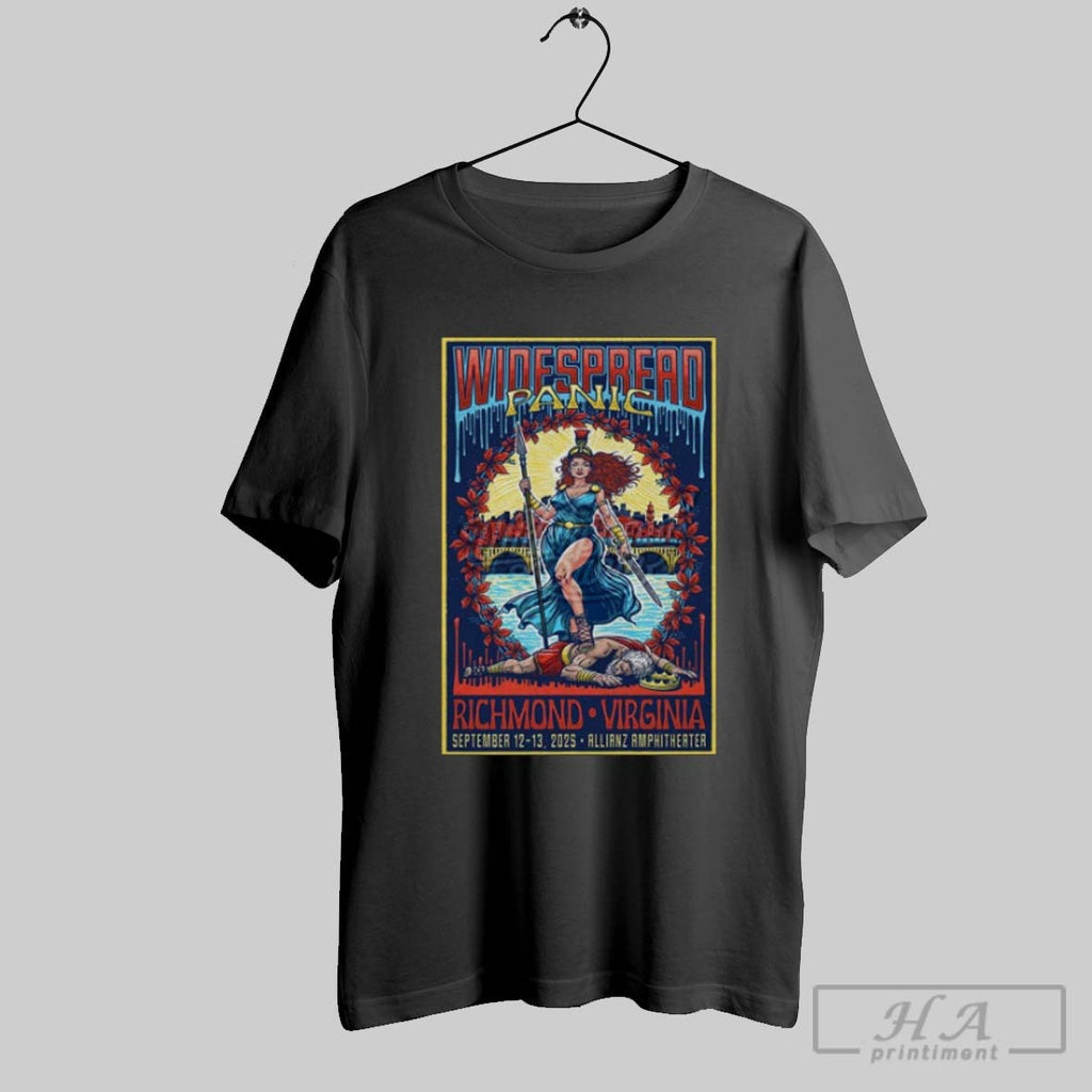 Official Poster Widespread Panic Richmond Va Allianz Amphitheater September 12 13 2025 Unisex T-shirt, Sweatshirt, Hoodie, Long Sleeve Tee - T-Shirt, Sweatshirt, Hoodie