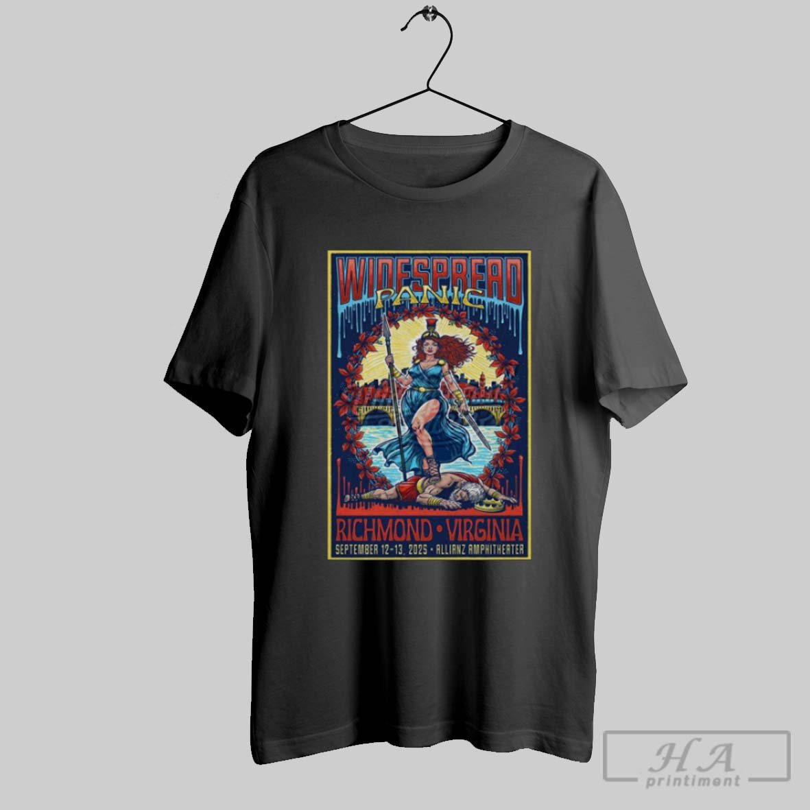 Official Poster Widespread Panic Richmond Va Allianz Amphitheater September 12 13 2025 Unisex T-shirt, Sweatshirt, Hoodie, Long Sleeve Tee - T-Shirt, Sweatshirt, Hoodie