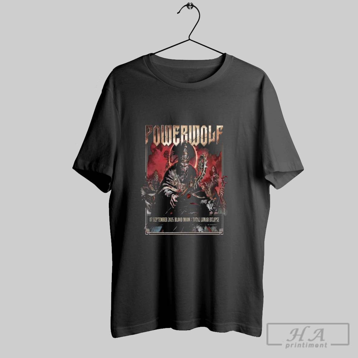 Official Powerwolf Blood Moon Total Lunar Eclipse Fitting Night For The Wolves To Rise Sept - T-Shirt, Sweatshirt, Hoodie