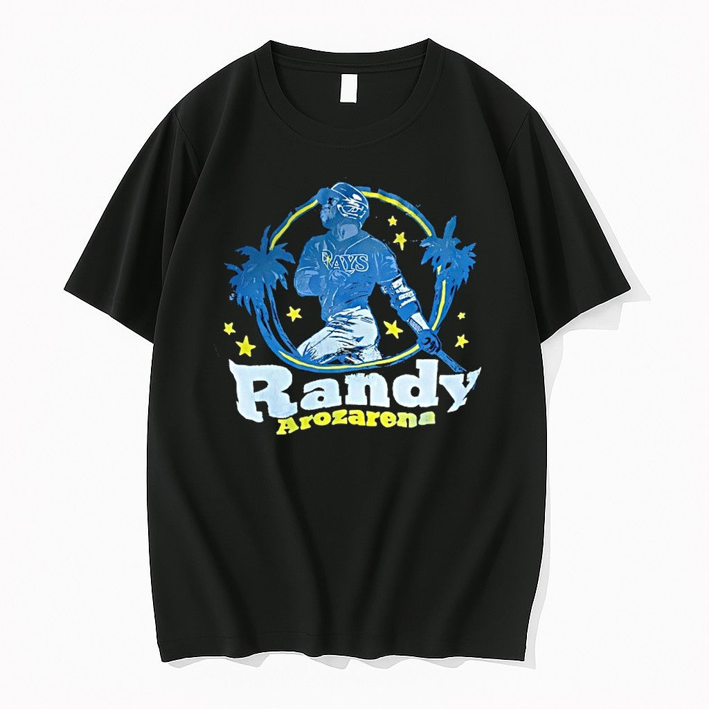 Official Randy Arozarena Rays Baseball Vintage Tropical Palm Tree Stars T Shirts Unisex T-shirt, Sweatshirt, Hoodie, Long Sleeve Tee - T-Shirt, Sweatshirt, Hoodie