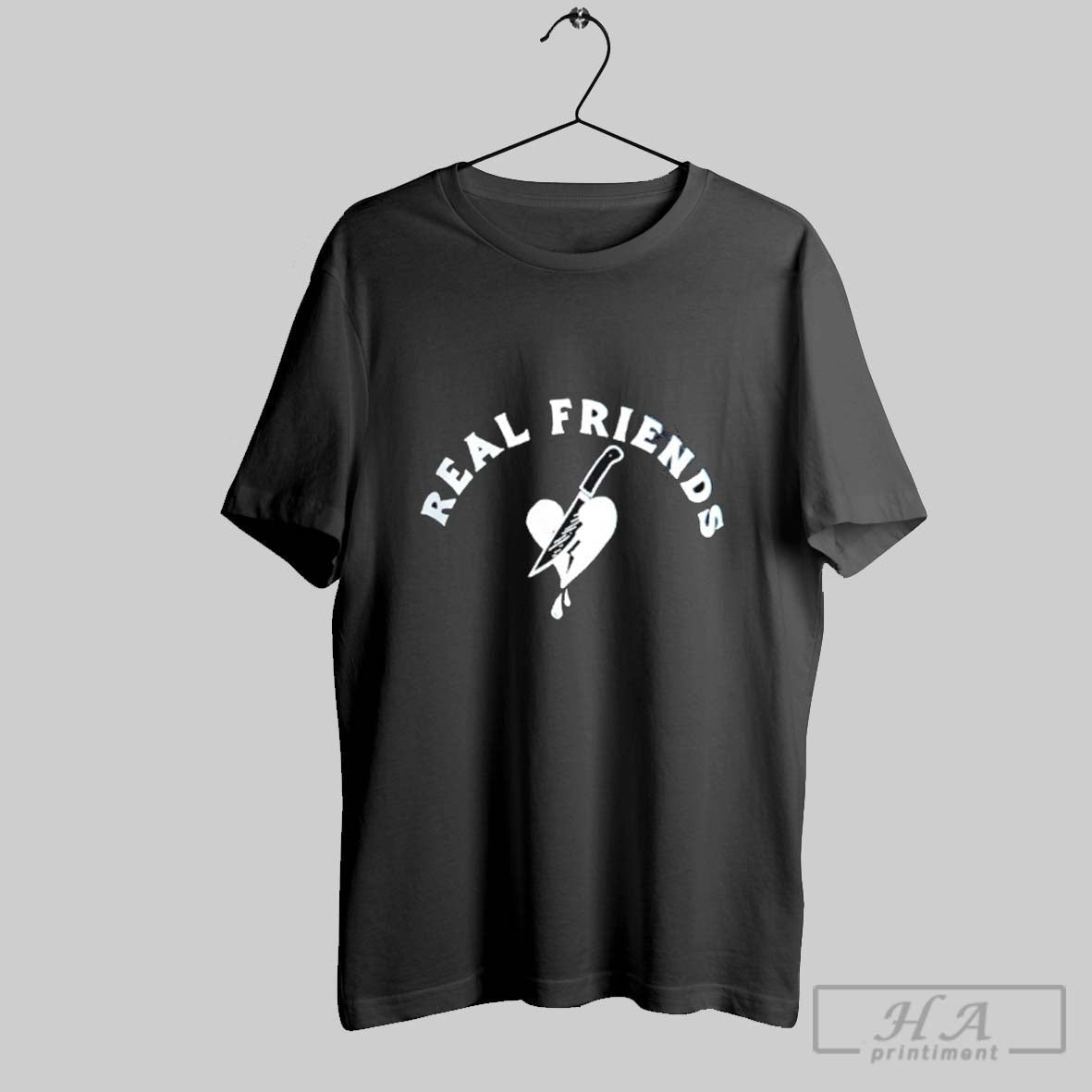 Official Real Friends Knife Heart Unisex T-shirt, Sweatshirt, Hoodie, Long Sleeve Tee - T-Shirt, Sweatshirt, Hoodie