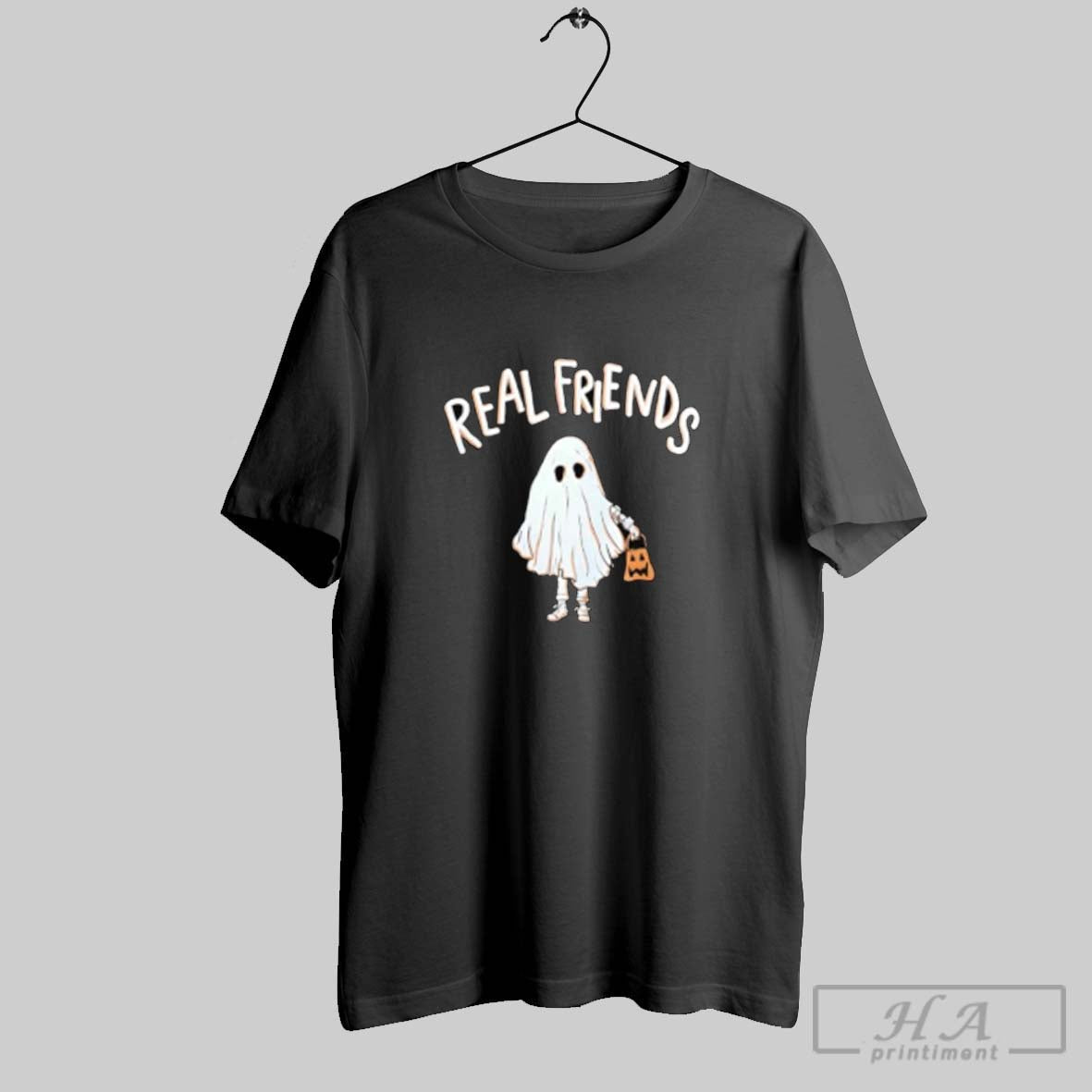 Official Real Friends Spooky Ghost Halloween Unisex T-shirt, Sweatshirt, Hoodie, Long Sleeve Tee - T-Shirt, Sweatshirt, Hoodie