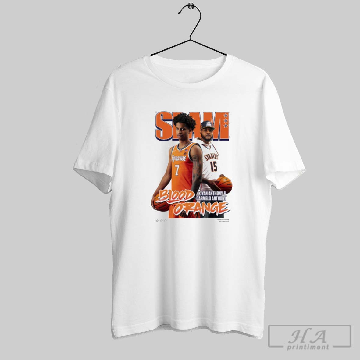 Official Slam 258 Blood Orange Kiyan Anthony And Carmelo Anthony Syracuse Orange Graphic Unisex T-shirt, Sweatshirt, Hoodie, Long Sleeve Tee - T-Shirt, Sweatshirt, Hoodie