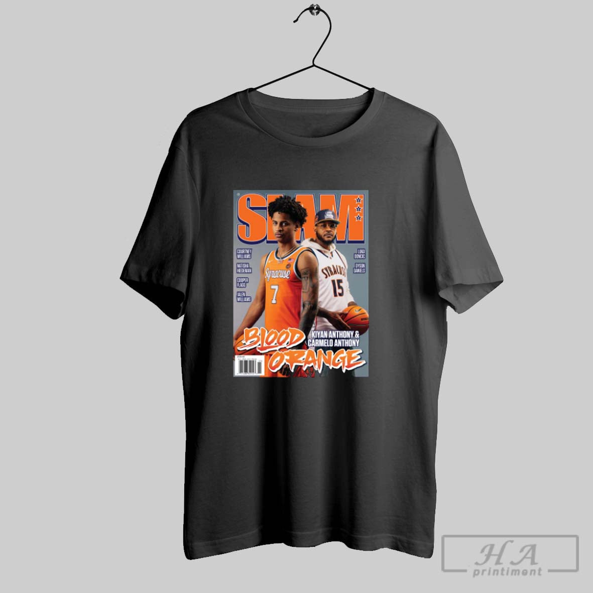 Official Slam Blood Orange Kiyan Anthony And Carmelo Anthony Syracuse Orange Basketball Ncaa Poster - T-Shirt, Sweatshirt, Hoodie