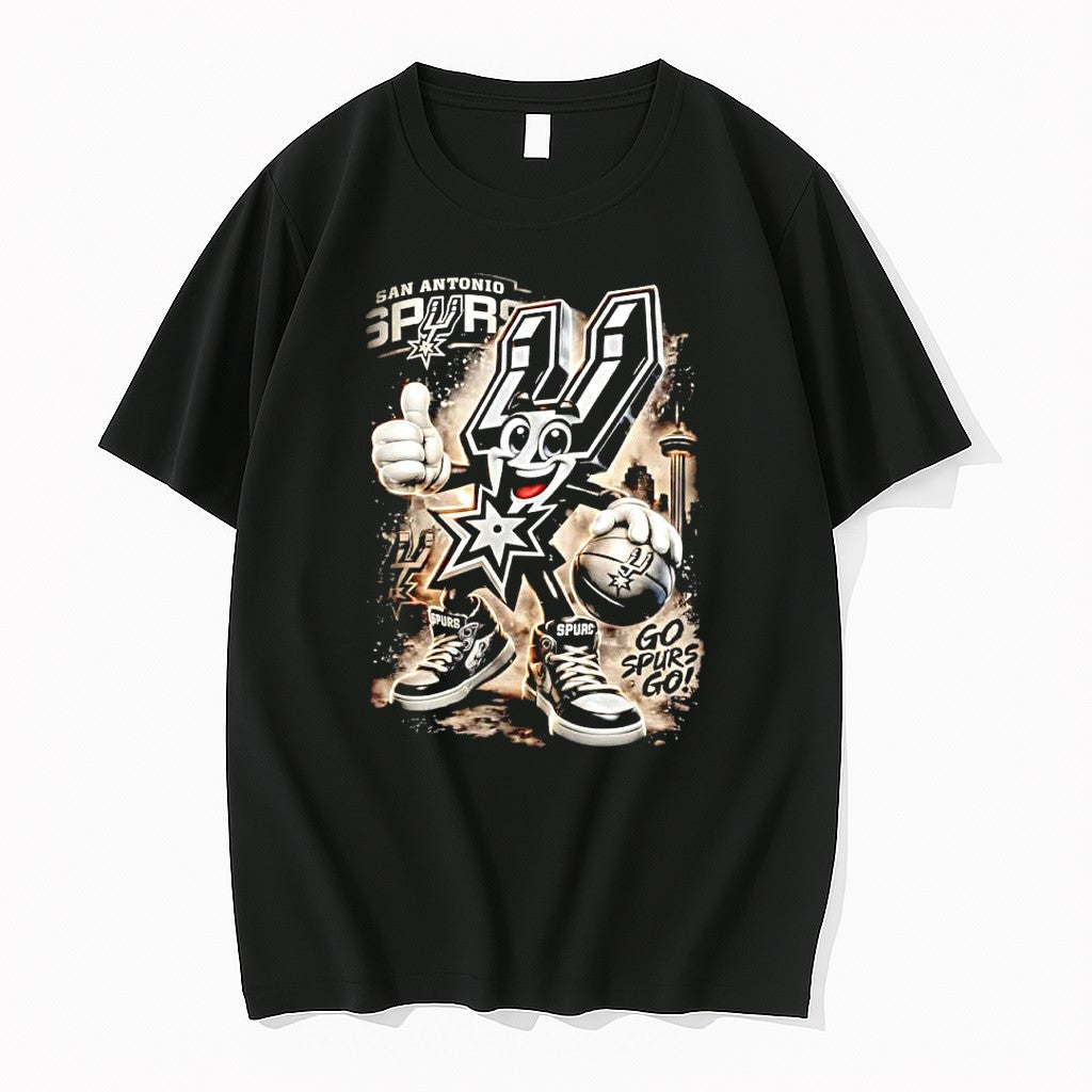 Official San Antonio Spurs Go Spurs Go Mascot Basketball Thumbs Up T Shirts Jpg Unisex T-shirt, Sweatshirt, Hoodie, Long Sleeve Tee - T-Shirt, Sweatshirt, Hoodie