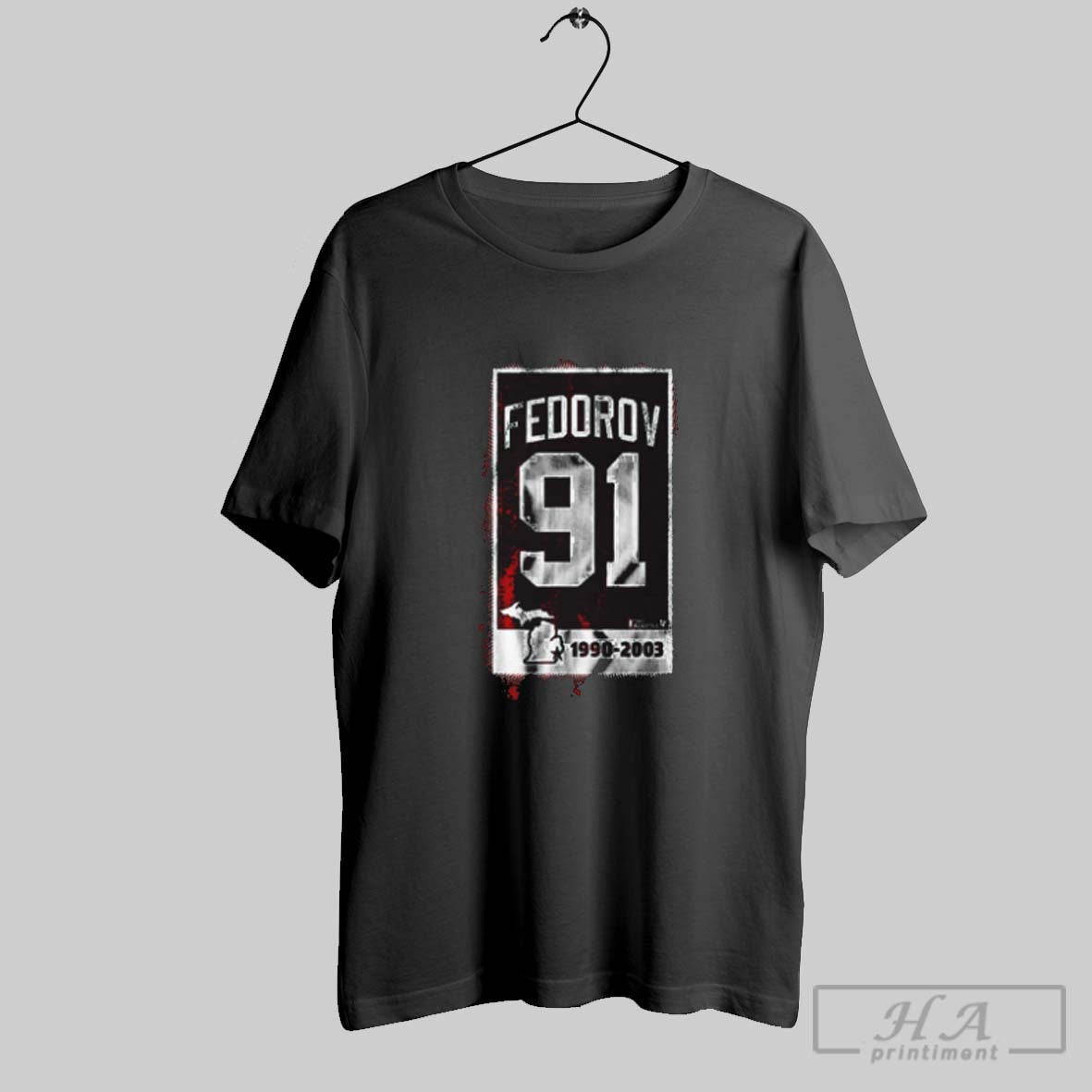 Official Sergei Fedorov 91 Banner Cska Moscow Hockey 1990 2003 Unisex T-shirt, Sweatshirt, Hoodie, Long Sleeve Tee - T-Shirt, Sweatshirt, Hoodie