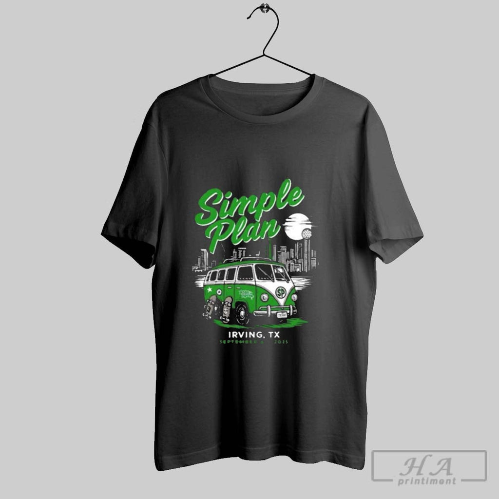 Official Simple Plan Irving Tx September 6 2025 Unisex T-shirt, Sweatshirt, Hoodie, Long Sleeve Tee - T-Shirt, Sweatshirt, Hoodie