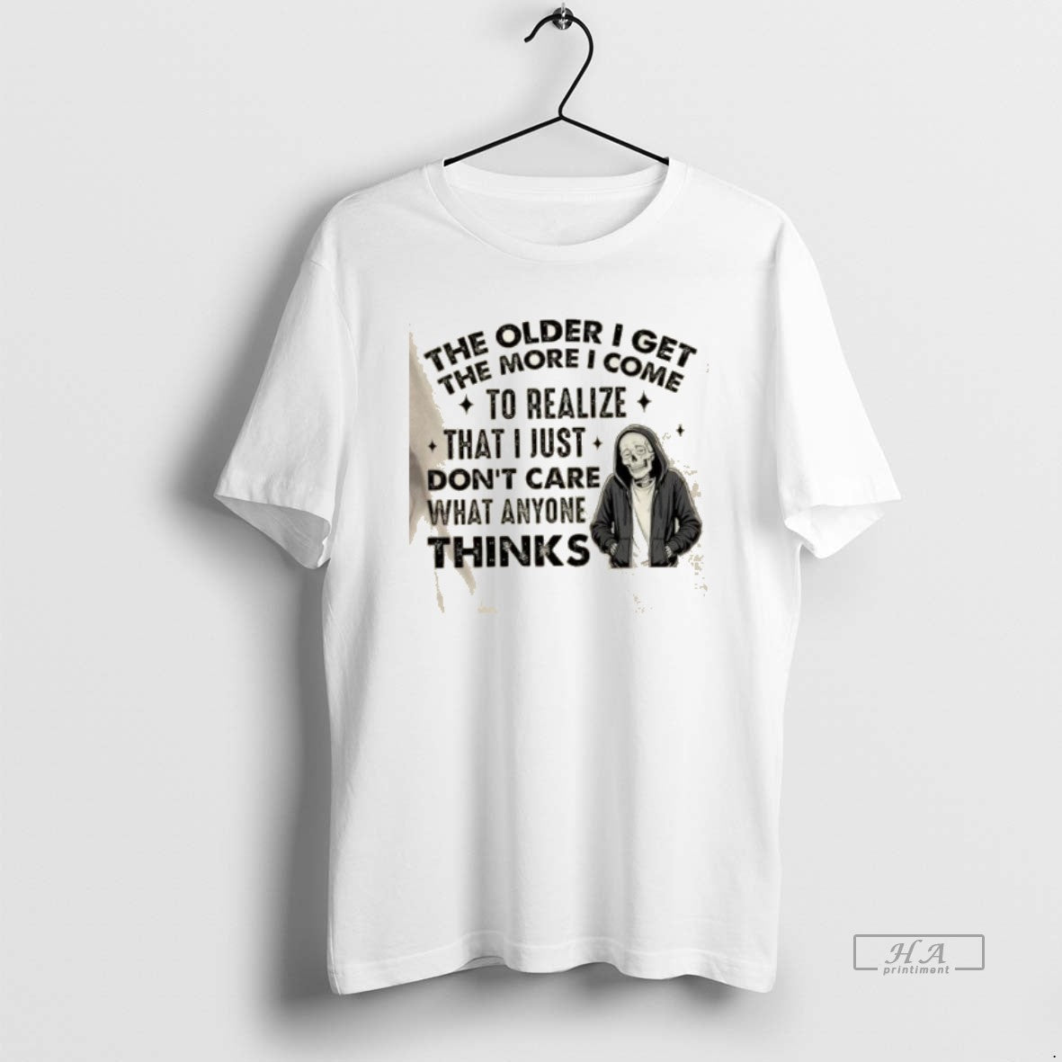 Official Skeleton Older I Get More I Realize That I Just Dont Care T-Shirts, Hoodie, Sweatshirt - T-Shirt, Sweatshirt, Hoodie