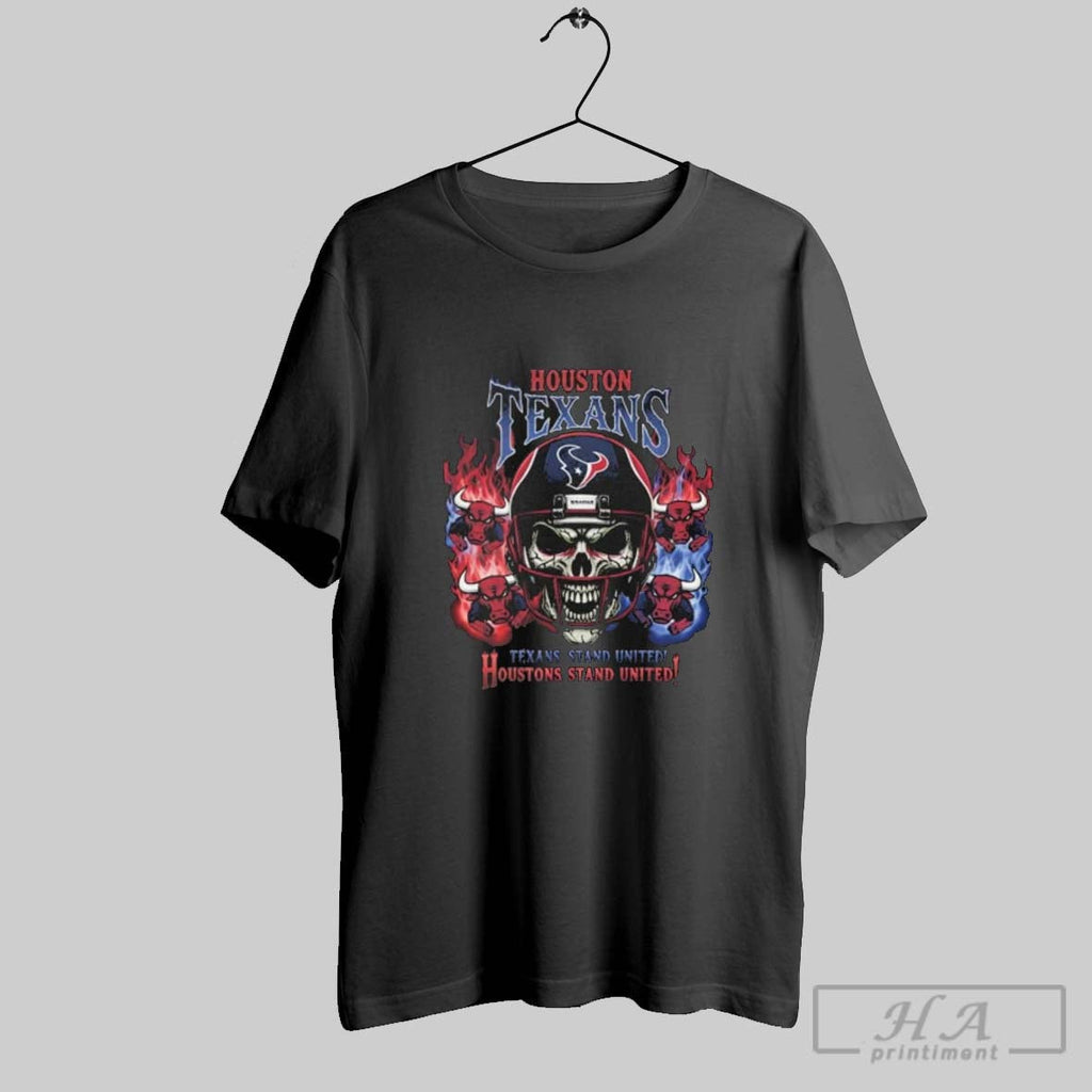 Official Skull X Houston Texans Houston Stand United Texans Stand United Sweater Unisex T-shirt, Sweatshirt, Hoodie, Long Sleeve Tee - T-Shirt, Sweatshirt, Hoodie