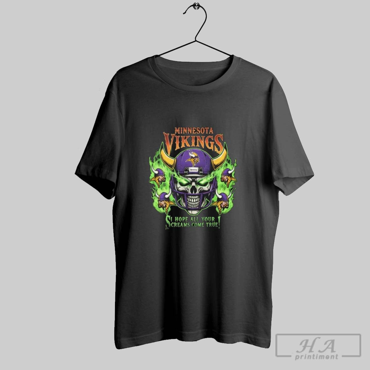 Official Skull X Minnesota Vikings I Hope All Your Screams Come True Sweater Unisex T-shirt, Sweatshirt, Hoodie, Long Sleeve Tee - T-Shirt, Sweatshirt, Hoodie