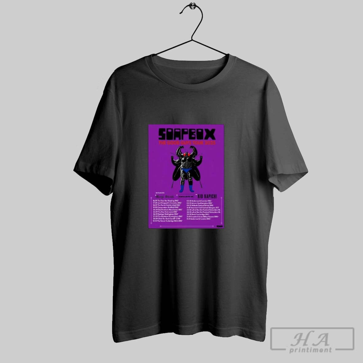 Official Soapbox Uk Eu Tour Dates 2025 Unisex T-shirt, Sweatshirt, Hoodie, Long Sleeve Tee - T-Shirt, Sweatshirt, Hoodie