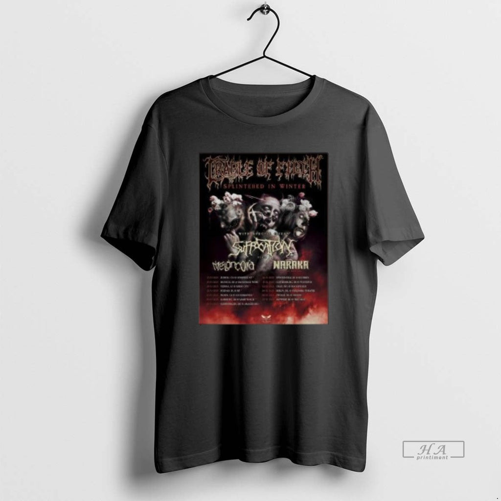Official Suffocation Splintered Winter Tour 2025 Circle Black T-Shirts, Hoodie, Sweatshirt - T-Shirt, Sweatshirt, Hoodie