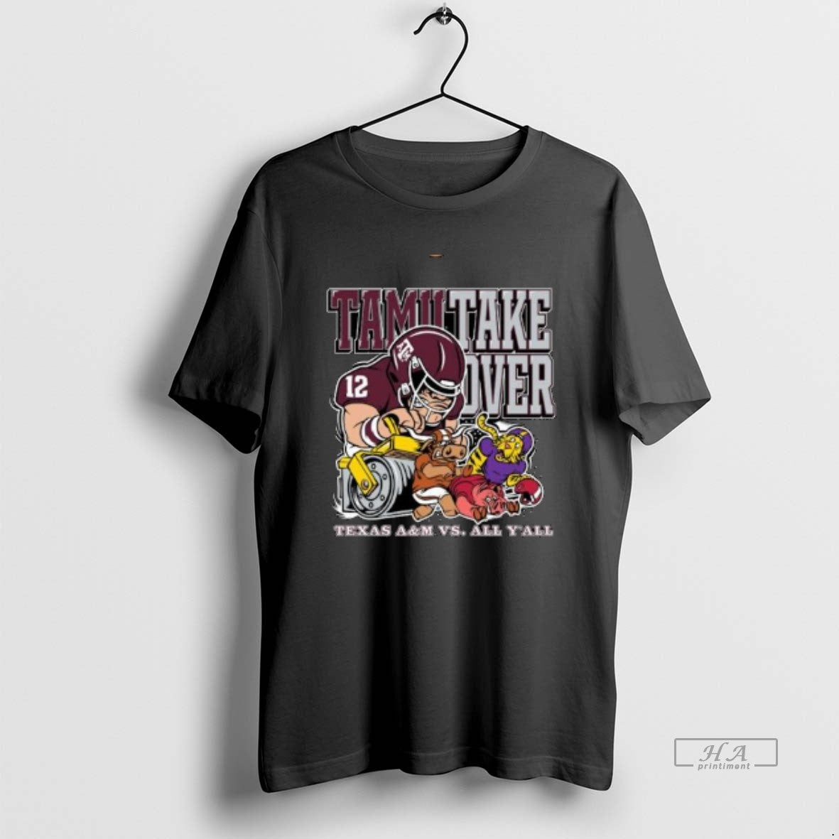 Official Texas Am Aggies Vs All Yall Tamu Takeover Mascot Circle Black T-Shirts, Hoodie, Sweatshirt - T-Shirt, Sweatshirt, Hoodie