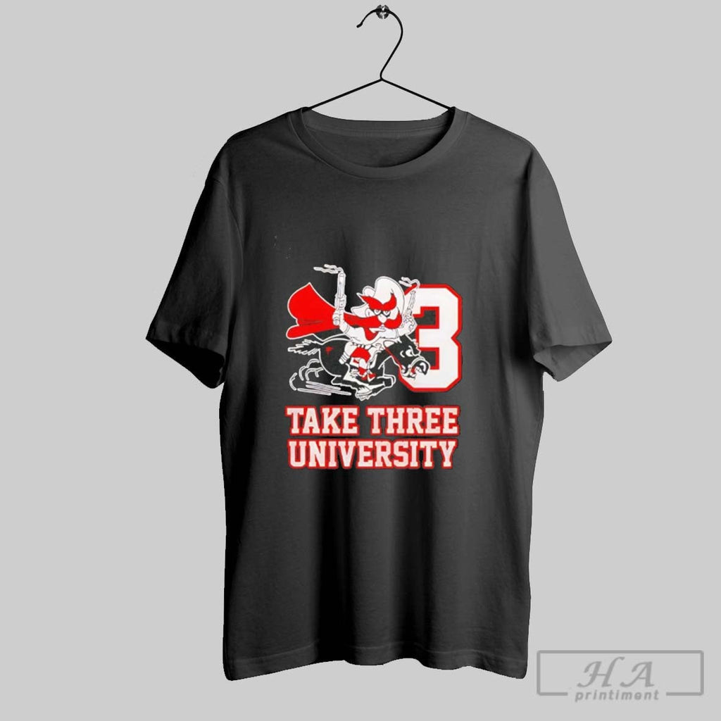 Official Texas Tech Red Raiders Take Three University Wreckem Unisex T-shirt, Sweatshirt, Hoodie, Long Sleeve Tee - T-Shirt, Sweatshirt, Hoodie
