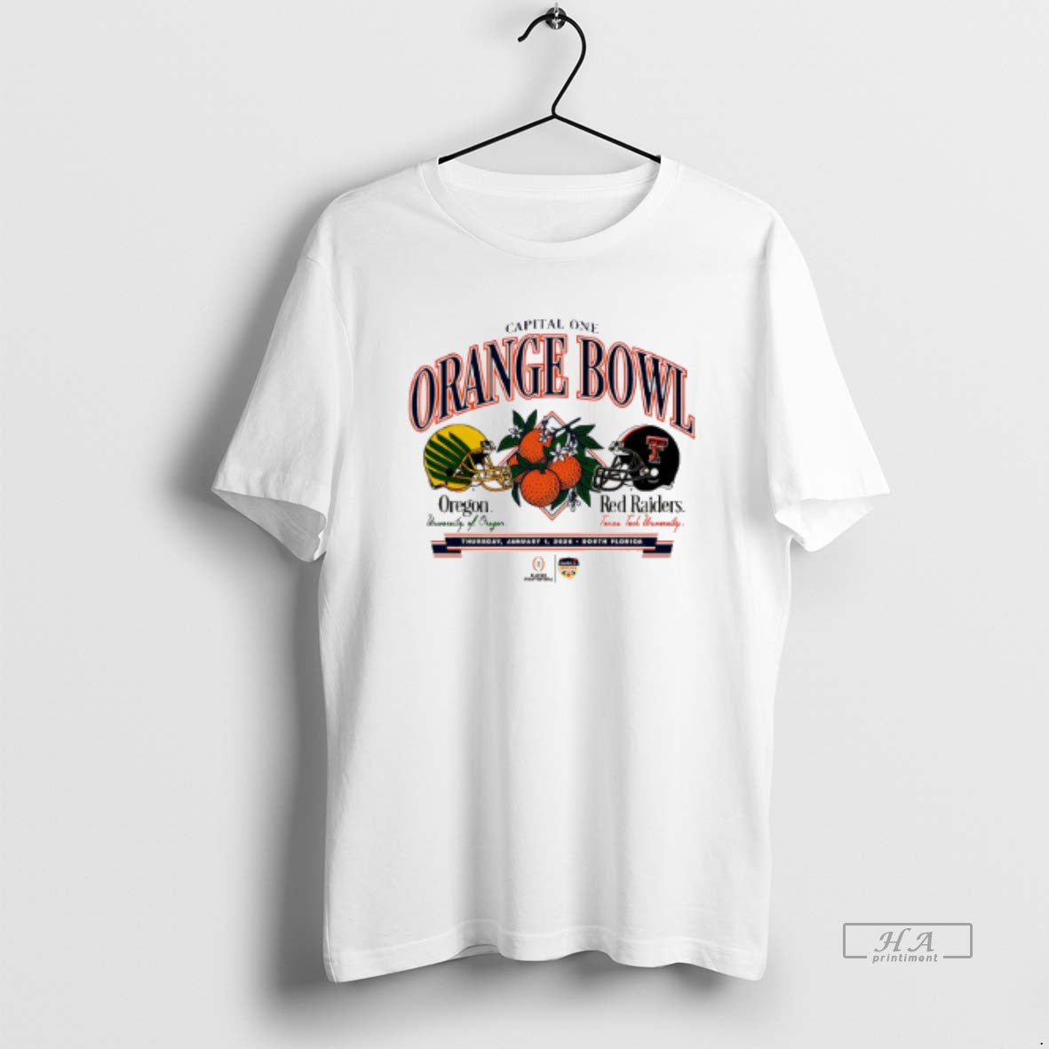 Official Texas Tech Vs Oregon 2026 Orange Bowl Head Head T-Shirts, Hoodie, Sweatshirt - T-Shirt, Sweatshirt, Hoodie