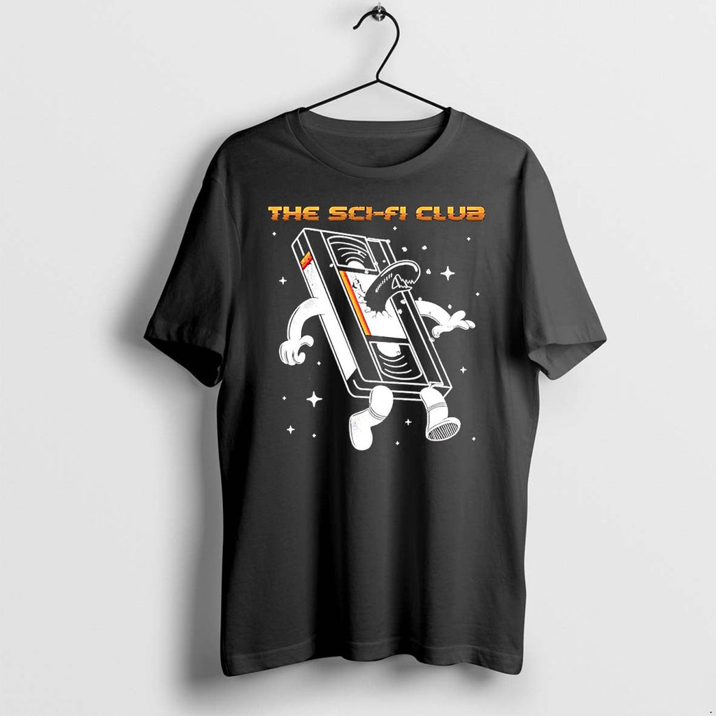 Official The Sci Fi Club Retro Vhs Tape Alien Monster T Shirts Jpg Unisex T-shirt, Sweatshirt, Hoodie, Long Sleeve Tee - T-Shirt, Sweatshirt, Hoodie