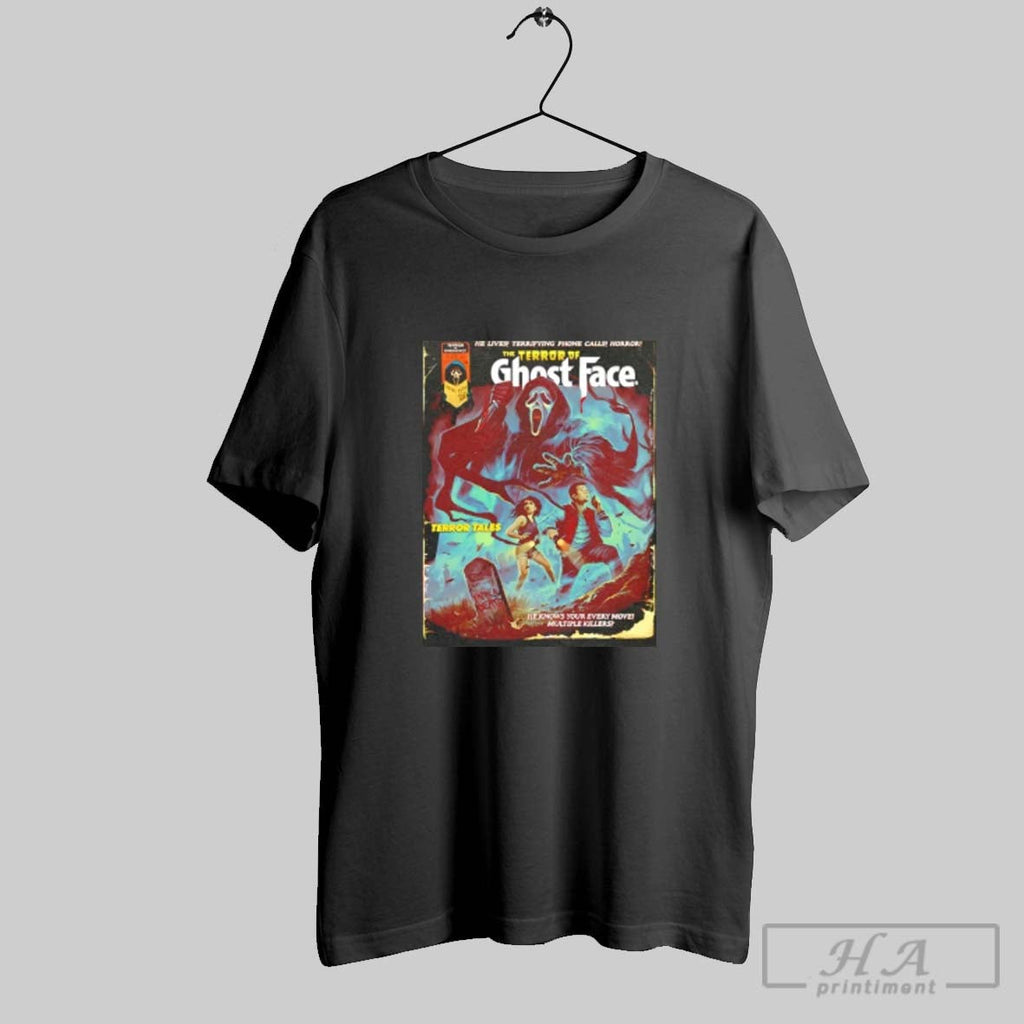 Official The Terror Of Ghost Face Poster Unisex T-shirt, Sweatshirt, Hoodie, Long Sleeve Tee - T-Shirt, Sweatshirt, Hoodie