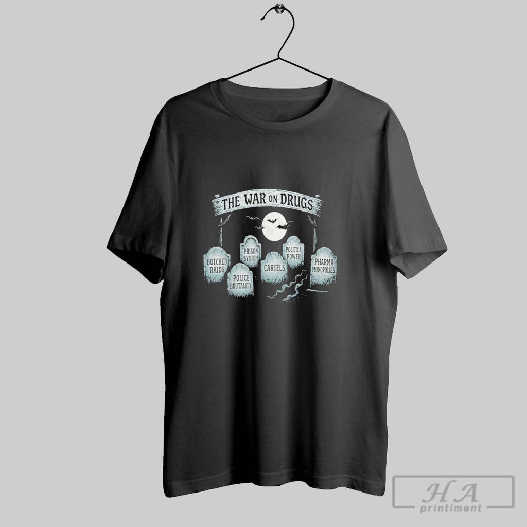 Official The War On Drugs Graveyard Halloween Unisex T-shirt, Sweatshirt, Hoodie, Long Sleeve Tee - T-Shirt, Sweatshirt, Hoodie