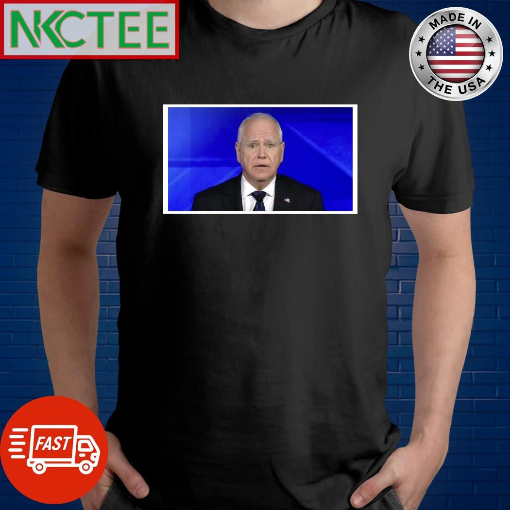 Official Tim Walz looked worried shirt Unisex T-shirt, Sweatshirt, Hoodie, Long Sleeve Tee - T-Shirt, Sweatshirt, Hoodie