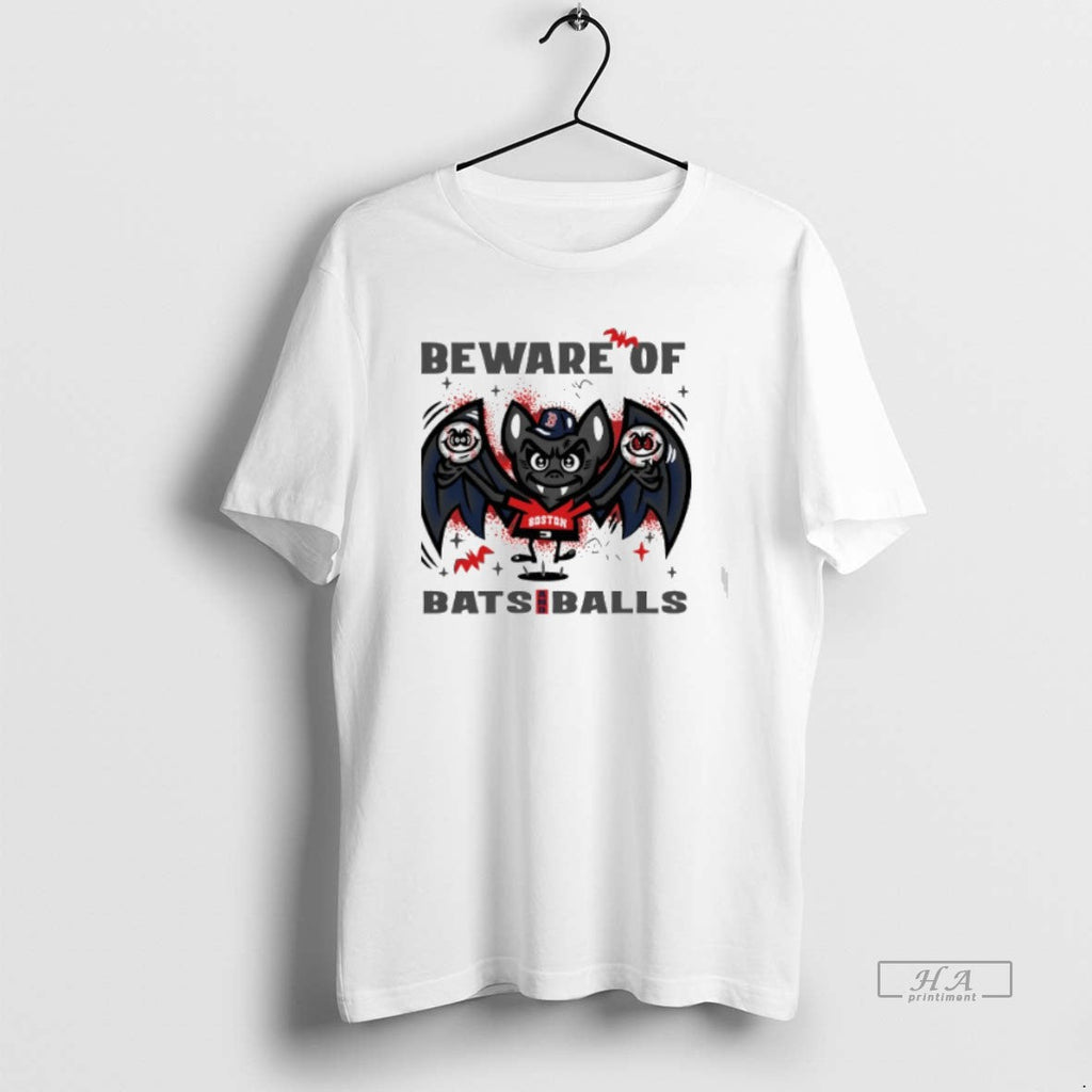 Official Trendy Boston Red Sox Beware Of Bats And Balls October Halloween Unisex T-shirt, Sweatshirt, Hoodie, Long Sleeve Tee - T-Shirt, Sweatshirt, Hoodie