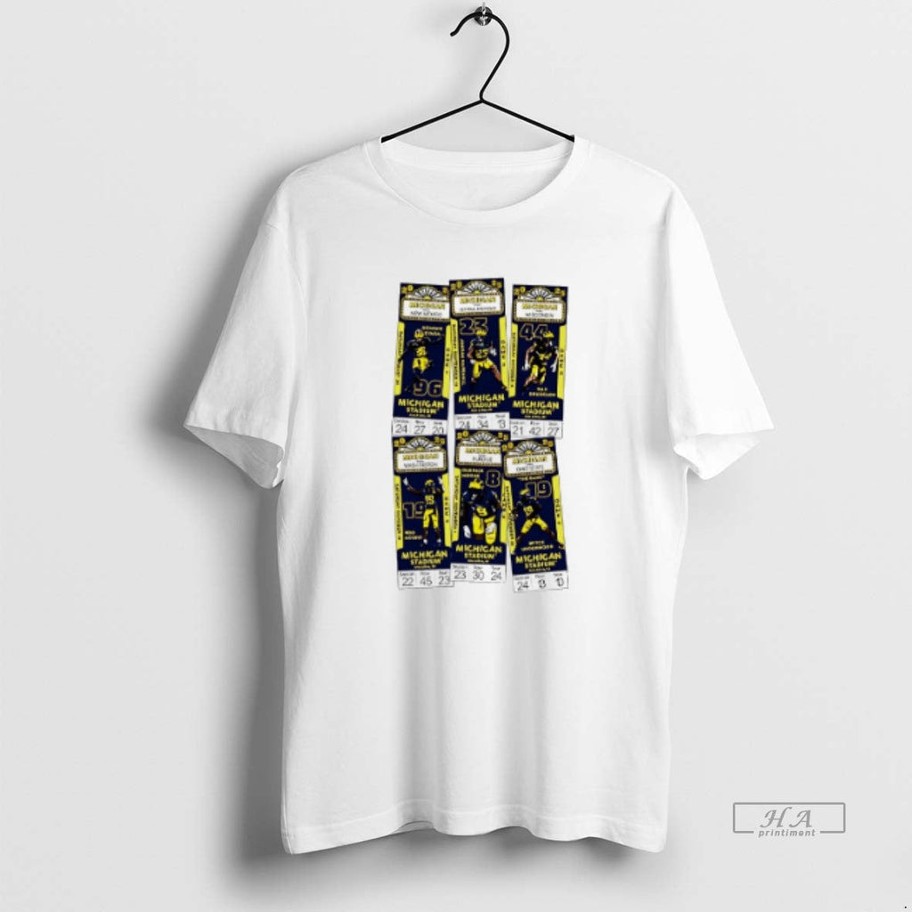 Official Trendy Michigan Wolverines Home Ticket 2025 Schedule Unisex T-shirt, Sweatshirt, Hoodie, Long Sleeve Tee - T-Shirt, Sweatshirt, Hoodie