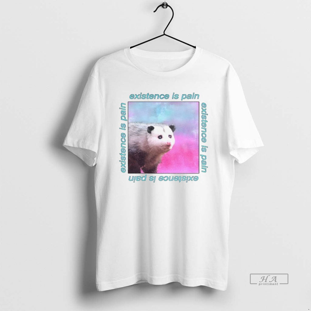 Official Trendy Possum Existence Is Pain Repeat Vintage Unisex T-shirt, Sweatshirt, Hoodie, Long Sleeve Tee - T-Shirt, Sweatshirt, Hoodie
