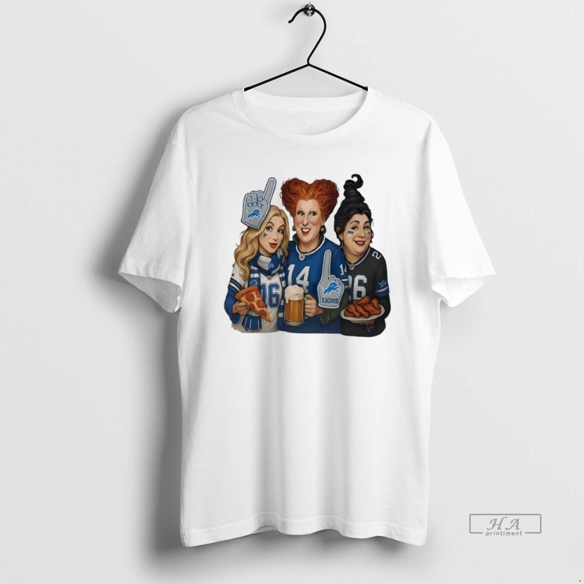 Official Trendy Sanderson Sisters Hocus Pocus X Detroit Lions Football Team Logo Unisex T-shirt, Sweatshirt, Hoodie, Long Sleeve Tee - T-Shirt, Sweatshirt, Hoodie