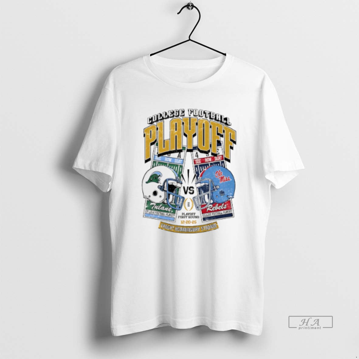 Official Tulane Vs Ole Miss 2025 College Football Playoff Helmet Ticket T-Shirts, Hoodie, Sweatshirt - T-Shirt, Sweatshirt, Hoodie